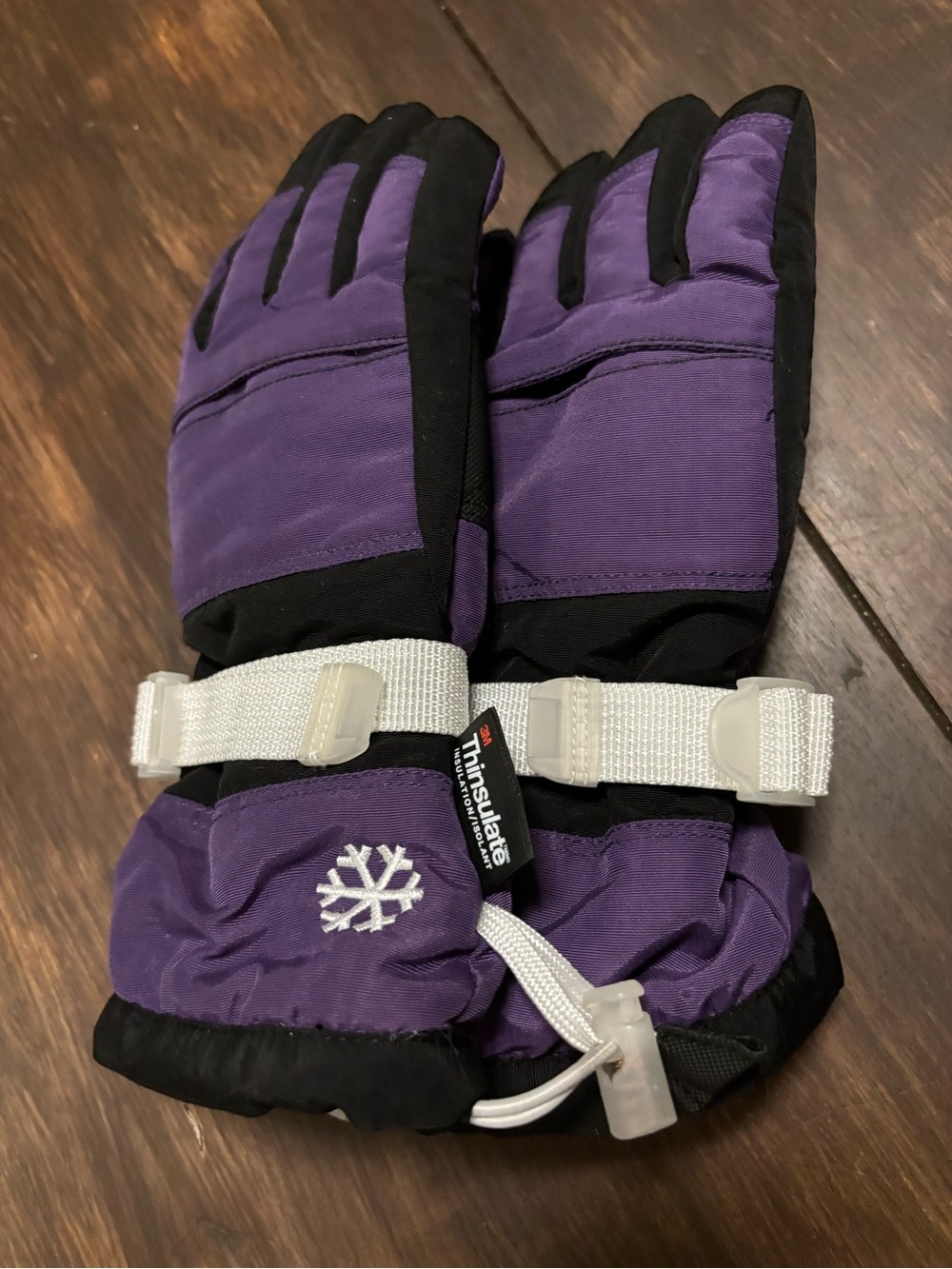 Kids Purple Winter Gloves with Insulated Lining